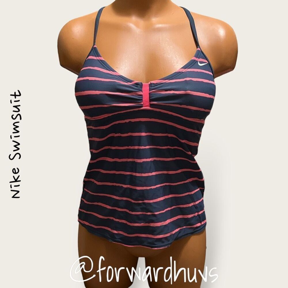 Nike Pink & Blue Tankini Swim Top Size 6